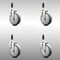 Service Caster 5 Inch 316SS Thermoplastic Rubber Swivel 7/8 Inch Expanding Stem Caster Set SCC-SS316EX20S514-TPRB-78-4 - alternate 1